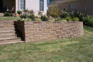 Front garden retaining wall         