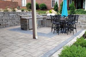 large patio outdoor eating area