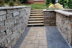 stone patio stairs