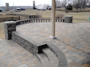 rounded patio     