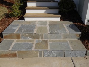 Tiled stone stairs        