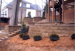 tiered retaining wall  