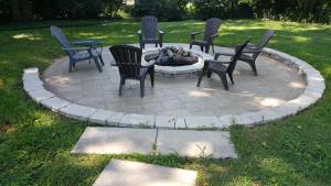 outdoor stone fire pit